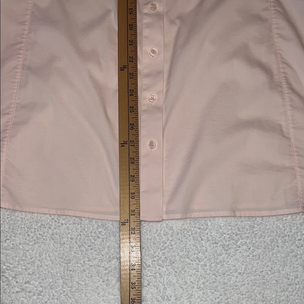 Chico's Soft Pink Button Down Blouse Size 3 (16) - Picture 4 of 9